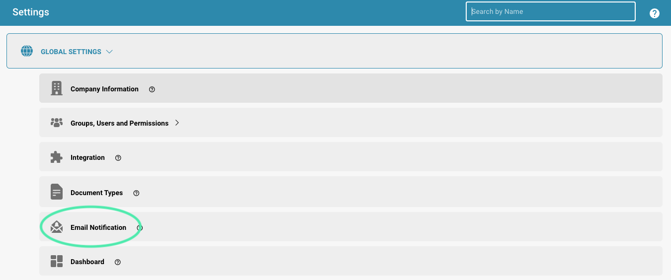 Docbits Email Melding Settings Access