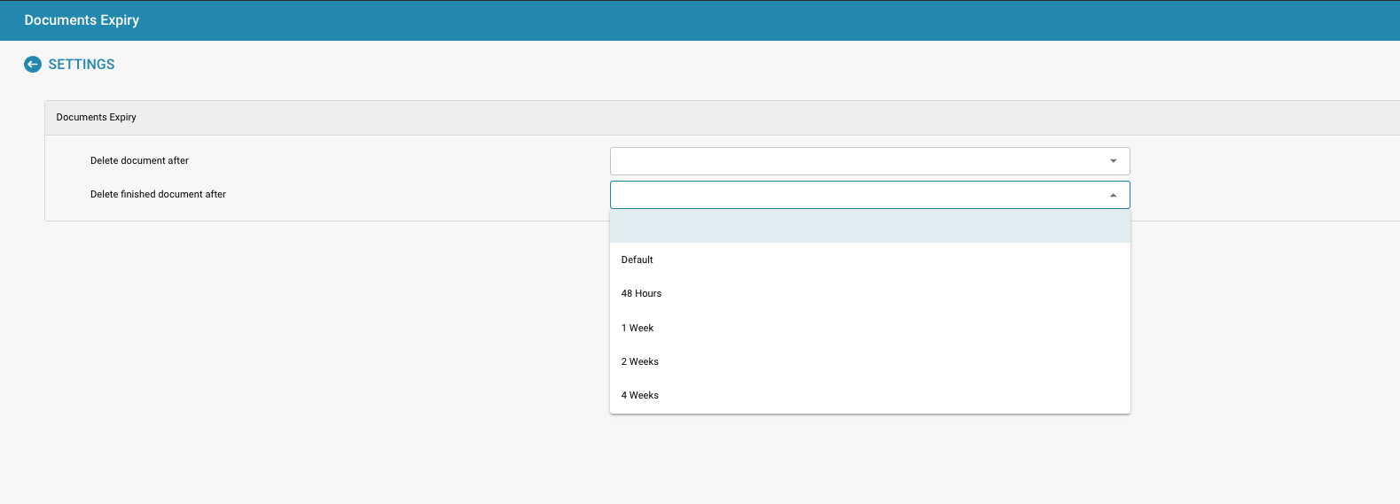 Docbits Documents Retention Policy